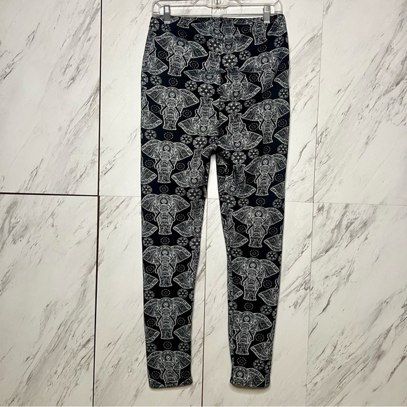 Cozy Fleece Fur Lined Elephant Stretch Pant Leggings SZ XL - Picture 5 of 6